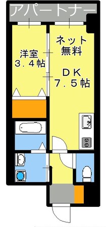 甲東中学校前駅 徒歩4分 3階の物件間取画像